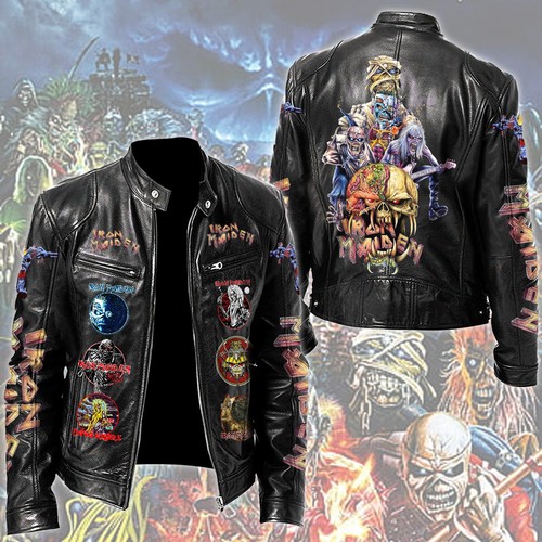 Iron maiden motorcycle leather - iron,